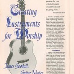 "Creating Instruments for Worship" by Tom Krater Psalmist Magazine Vol6 Num2 April-May 1991