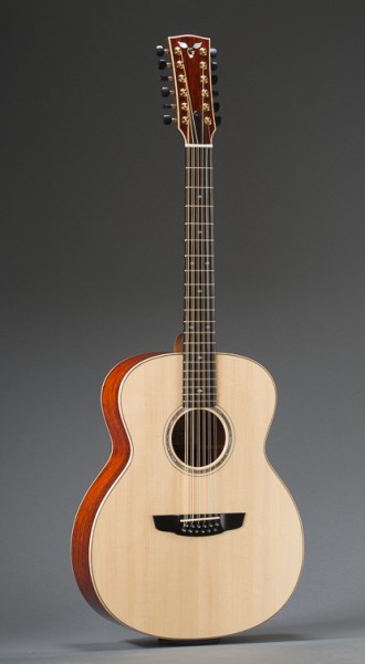 Cocobolo Rosewood Concert Jumbo 12 String With Adirondack Spruce Top And Curly Maple Binding