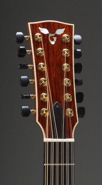 Cocobolo Rosewood Concert Jumbo 12 String With Adirondack Spruce Top And Curly Maple Binding, Gotoh 510 Tuners With Ebony Buttons