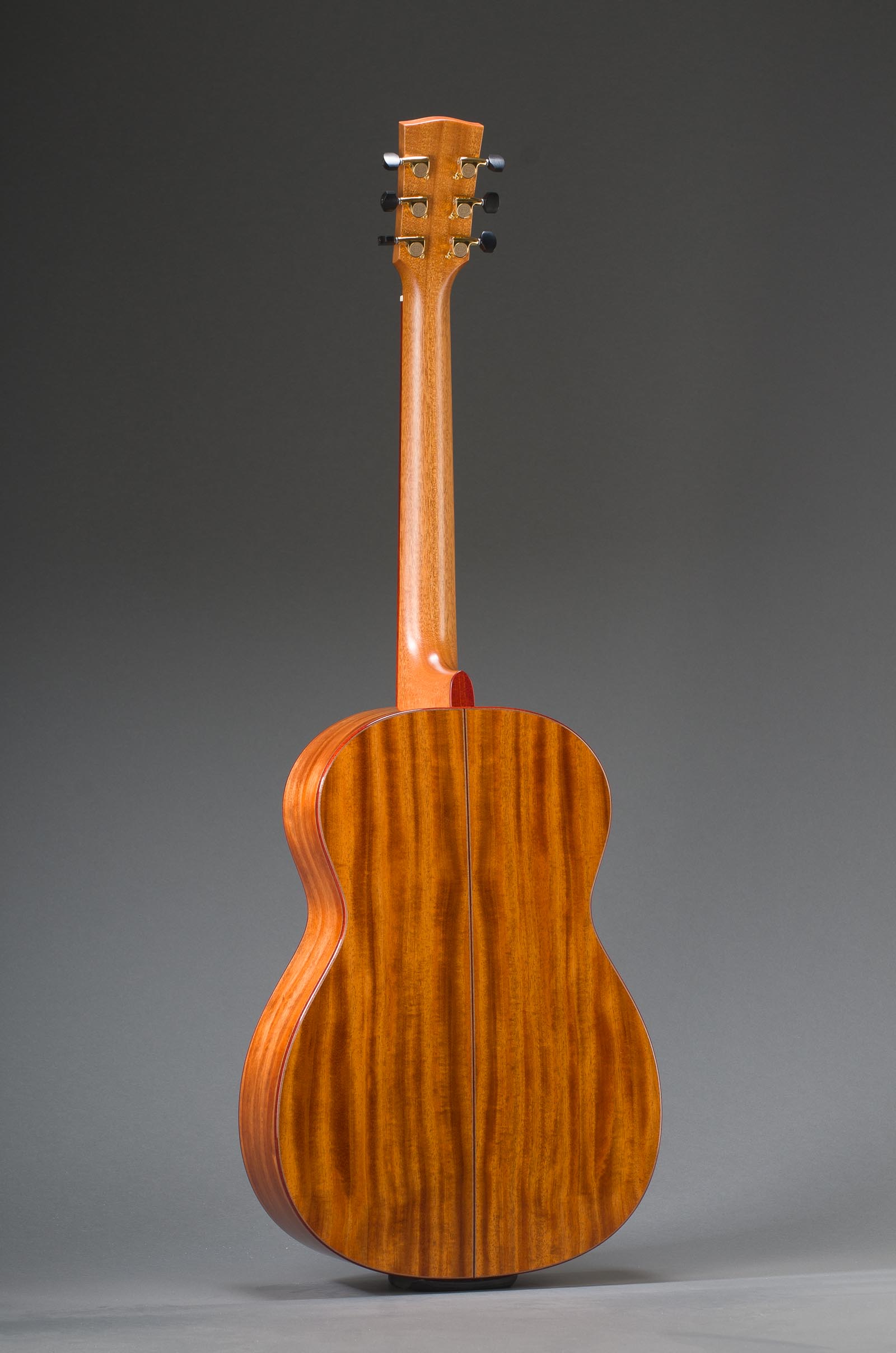 14-Fret Parlor - All Ribbon Mahogany Including Top, Fancy Abalone Rosette, & Bloodwood Binding - Including Matching Fretboard Option, Fancy Abalone Rosette