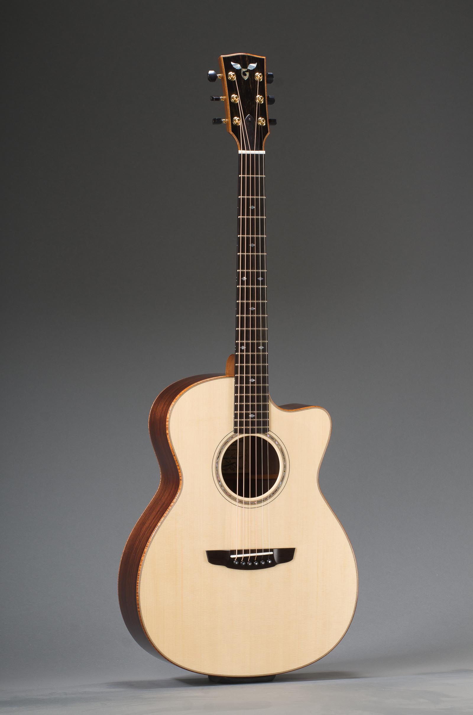 Signature East Indian Rosewood Grand Concert With Engelmann Spruce Top, Curly Koa Binding And Cutaway