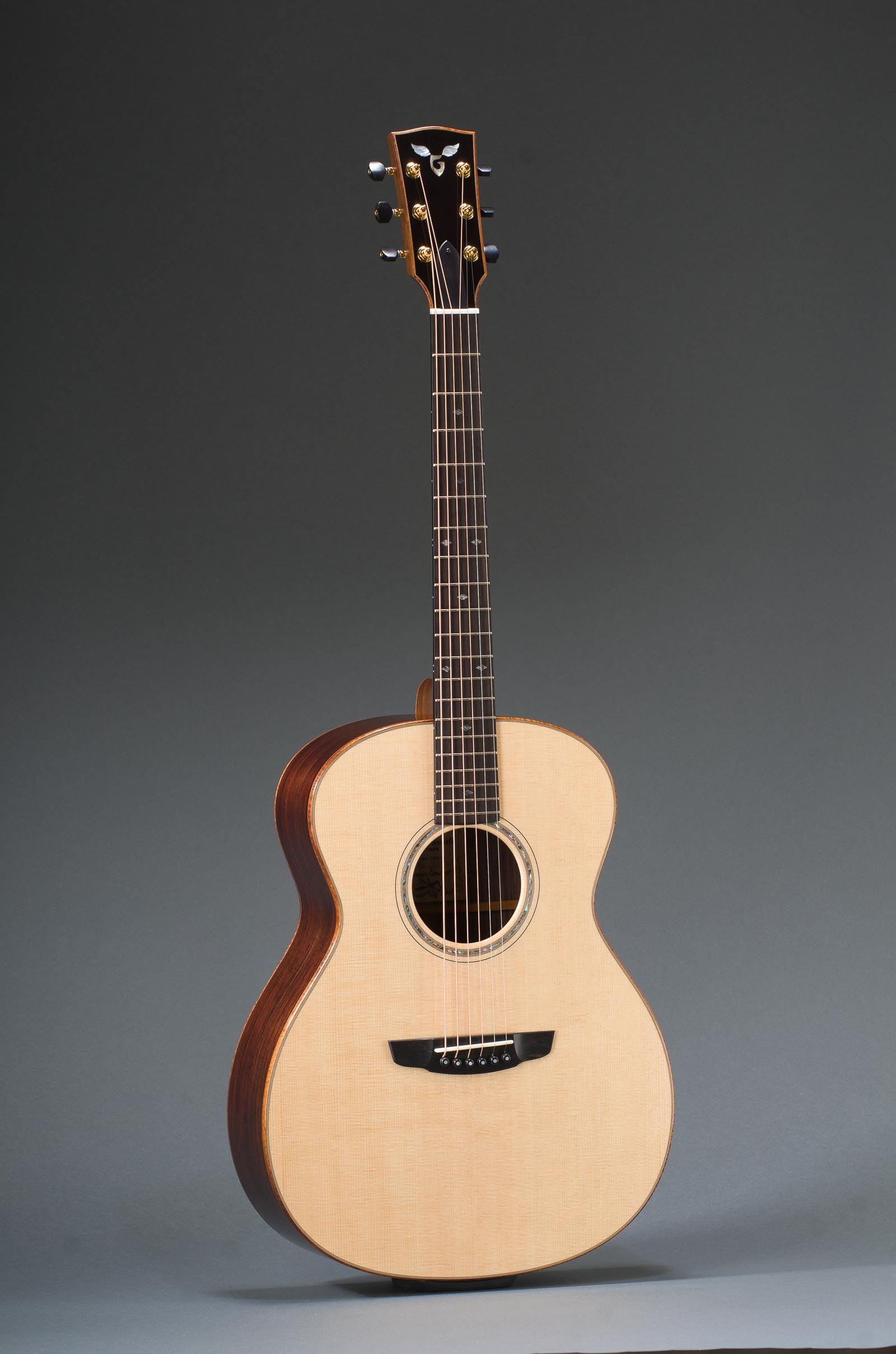 Signature 14 Fret 25" Short Scale East Indian Rosewood Grand Concert With Sitka Spruce Top, Curly Koa Binding, Abalone Rosette